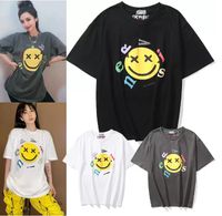 2022 homens do verão camisetas Moda do desenhista Tshirt manga curta Mens Mens Mayhem Nervis Espumando Smiley Face Impressão Estrela Estilo Estilo Respirável Camisa