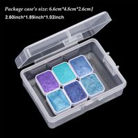 Nail Glitter 6 Colors Shimmer Pearl Solid Watercolor Paint M...