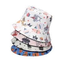 Foxmother New Spring Summer Cute Dog Cat Fox Beer Tiger Animal Pattern Bucket Hats for Women Mother Gifts