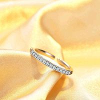 Cluster Rings 2022 new temperament flash diamond opening ring ladies cubic zirconia gold ring bridal wedding party fashion jewelry accessories 1231
