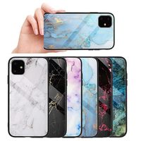 Marble Tempered Glass Cases Back Shell Shockproof Shield Mobile Phone Protection for iphone 6 7 8 XS XR 11 proa46a11221b