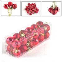 24pcs  lot Christmas Tree Decor Ball Bauble Hanging Xmas Party Ornament Decorations for Home Festival Suppllies a39