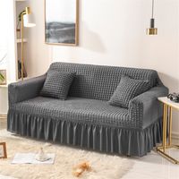 Cobertura de sofá elástico cor sólida para sala de estar impresso estiramento xadrez secção slipcovers sofá sofá capa l forma 1-4-lugares 201222