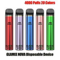 Аутентичные Glamee Nova одноразовые устройства набор устройств 2200 мАч, предварительно заполненный батареей 16мл POD 4000 Pupe Peape Reguine VS Bar Plusa34