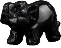 Stone opal opal elephant 1.5 inches (about 3.8 cm) statue crafts natural stone carving statue chakra carving stone healing aura free bag