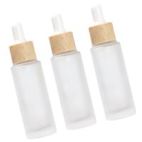Bottiglie di stoccaggio Vasetti 3pcs Ricaricabile Olio essenziale Subpackaging Dropper Glassato Bottiglia in vetro smerigliato vuoto (30ml trasparente)
