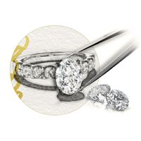 Personaliseer je eigen verlovingsring 0.3ct-12ct Moissanite Diamond Ruby Emerald Sapphire Ring 9K 10K 14K 18K Gold 201110