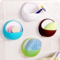 Ganchos Rieles # 15 Dropship Calificado Copa de succión de plástico Jabón Caja de dientes Caja de cepillo de cepillo de plato Ducha de baño para accesorios1