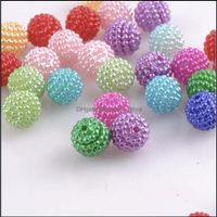 Crystal Loose Beads Jewelry 1000Pcs 10Mm Blend Color Imitation Pearl Round Fit Europe Making Drop Delivery 2021 Ery2L