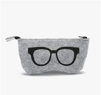 2022 Neueste Reißverschluss Gläser Tasche Sonnenbrille Box Tragbare Drucktasche Protector Aufbewahrungstasche ohne Reißverschluss 18.5 * 9 cm