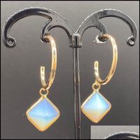 Dangle Chandelier Earrings Jewelry Fysl Light Yellow Gold Color Pyramid Opalite Opal For Women Green Turquoises Stone Drop Delivery 2021 2