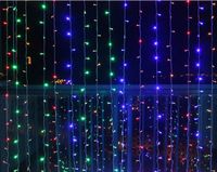 Lâmpada LED cortina de luz de Natal lâmpada festival 2 * 1M 104 levou 110V-220V impermeável 1pcs grossas