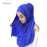 180 * 70 cm katoen vrouwen hijabs dames eenvoudige solid lange sjaal hoofd sjaal vrouwelijke dagelijkse wrap hijab effen moslim mode hoofddoek1