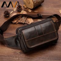 MVA мужская талия сумка кожаный мужской Fanny Pack пояс для мужского мешочка телефона бедер Bum S S Travel Packs 8966 220216