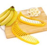 أدوات المطبخ البلاستيك الموز القطاعة القاطع الفاكهة أدوات الخضروات سلطة صانع أدوات الطبخ المطبخ قطع الموز المروحية