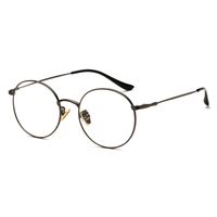 Vidros redondos vintage 2021 moda ouro redondo metal moldura óculos homens óptico mulheres óculos frame óculos