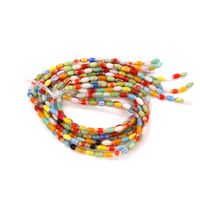 Perline di lampada fatte a mano per gli amici mano Regali di corda sparsi sparsi viso luminoso ovale arcobaleno misto colore mille accessori fiore