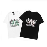 Европейская и американская улица напечатанные футболки повседневный хип-хоп High Street Courne шеи с коротким рукавом футболка мужской