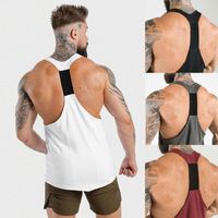 Débardeurs Hommes Tops Casual Fitness Sans manches Sports Sports Courir Gilet Slim Muscle Bodybuilding Homme Tee-shirt