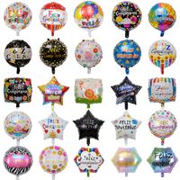 50 pz 18 pollici di elio Spagnolo Spagnolo Feliz Cumpleaños Balloons Globo Happy Birthday Decor Oro Rose Gold Round Bulk Vendi 1027