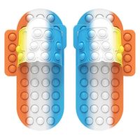 Fidget Shoes Toys Pops Its Push Bubble Party Simple Dimmer decompression Sensory Toy Silicone House Slippers For Adult a22 a40 a23