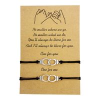 men women freedom handcuffs Wax line weave Hand Strap friendship card Bracelet