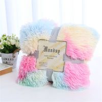 New Style Long Blanket 8 Colors Tie- Dyed Double- Sided Thicke...