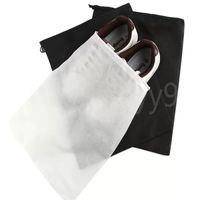Storage Bag Non Woven Reusable Shoe Cover With Drawstring Case Breathable Dust Proof Sundries Package Home Tool