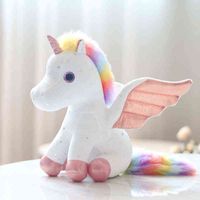 New angel Unicorn rainbow horse children's toy doll cloth doll plush toy doll mascot