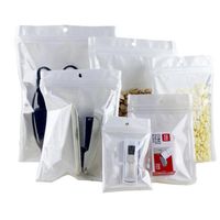 Clear + White Smell Proof Mylar Plastic Zip Lock Bags Runtz Packaging OPP Bulk Gift Packages PVC Bag Self Sealing Baggies L Sizes a59