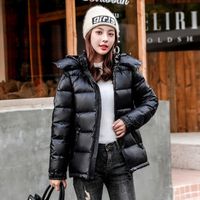 Black Shiny Puffer Jacket 