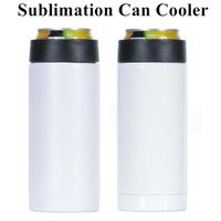 Trasferimento 12 once sublimazione può dispositivo di raffreddamento di calore Slim Can Isolante in acciaio inox a doppia parete Beverage Can fredda Keeper tazze TRASPORTO MARITTIMO CCA12613