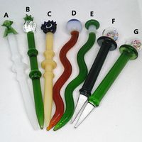 DHL 7 Types Glass Wax Dabber Tool OEM Colors Styles Smoking ...