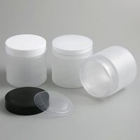 6. 66 oz Frost Large Refillable PET Plastic jar with plastic ...