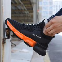 Tamanho 36 ~ 46 homens trabalho sapatos de segurança 2019 nova moda ao ar livre de aço toe bon baixo anti-esmagando punctures à prova de construção tênis botas1