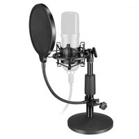 bm 800 Condenser Microphone Tabletop Stand Mount Universal USB Computer Microphone Holder Filter Heavy Metal Base1