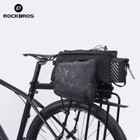 Rockbros (Yerel Teslimat) Bisiklet Taşıyıcı Çanta MTB Bisiklet Raf Çantaları Trunk Pannier Bisiklet Çok Fonksiyonlu Büyük Kapasiteli Seyahat Kılıfı Yağmur Kapak
