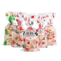 50st Jul Självhäftande Cookie Förpackning Plastpåsar Xmas Cellofan Party Väskor Behandla Candy Bag Festival Party Favor Gift1