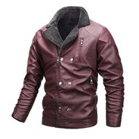 Erkek Trençkotlar Sonbahar Ve Kış Aşağı Ceket Büyük Katı Renk Kadife Deri Rüzgarlık Ceket Üst Dış Giyim Erkek Bluz