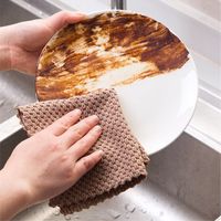 Anti-graxa panos de pano de pano de cozinha toalha de limpeza eficiente super absorvente microfibra limpeza home lavar prato