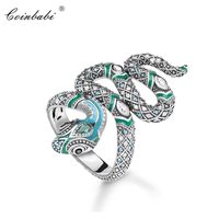 Rings Long Snake 925 Sterling Silver Bohemia Gift For Women, Spring Brand Europe Fashion Jewelry 220113