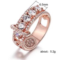 새로운 도금 디스크 반짝이 보석 결혼 반지 유행 다이아몬드 크리 에이 티브 지르콘 여성의 반지 보석 도매