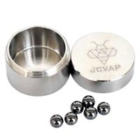 JCVAP Il barattolo in titanio RIO Gr2 con contenitore per perle SiC Terp da 4 mm Scatola in metallo per inserto in perline di quarzo con sfere di rubino
