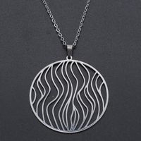 Colares pingentes de aço inoxidável geométrico colar de onda de água para as mulheres aceitam OEM ordem moda jóias delty