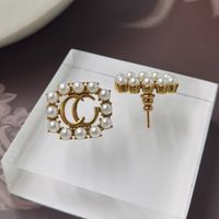 Designer Jewelry Donne Orecchini Gold Stud Diamond Hoop Lettera con placcato oro rotondo bianco nero verde elegante moda regalo per la ragazza