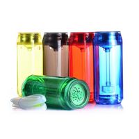 LED 조명 물 담뱃대 컵 opp 가방 여행 휴대용 플라스틱 세트 자동차 흡연 병