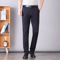 Black Brands Fashion Trousers Men Clothes Elasticity Skinny Jeans Business Casual Male Denim Slim Pants Classic Style Men's