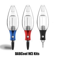 Authentic Exseed DABCOOL W3 Mini DAB Rig Pan Concentrato di cera Kit olio VV 400Mah Battery Glass Filter Glass BullLER Enail Vaporizer Mini Vape