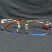 Rimless Clear Очки для глаз Рамки Мужские прозрачные Оптические очки Metal Carter Deisgner Очки заполнить рецептурные очки