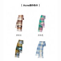 Advanced version acne scarf 21ss early autumn new blue and white cream large Plaid tassel Scarf Shawl 9EM6
